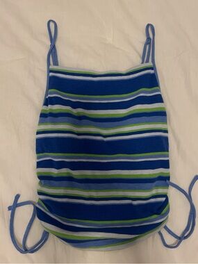 Blue Striped Knit Cami Aerie Tank Top